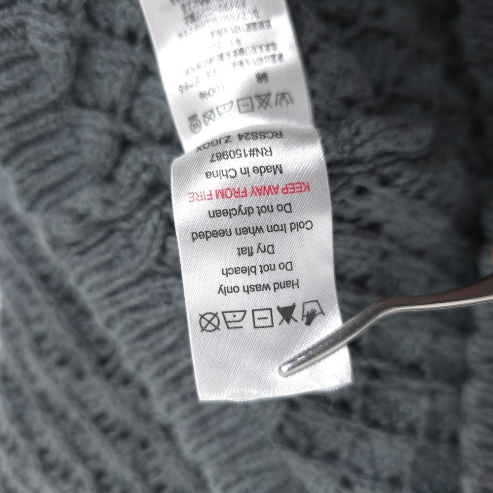RYLEE + CRU Kids Girls Knit Cardigan Gray Button 100% Cotton Cozy Size 6-7Y - Picture 9 of 10